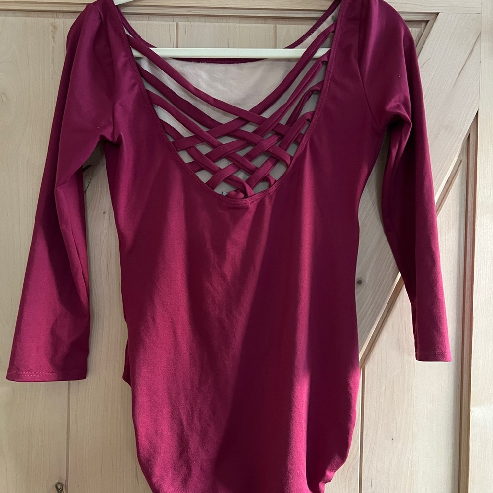 Danskin Ballet Leotard 3/4 sleeve